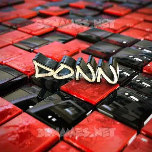 donn in Red Checkered style - 3D name wallpaper donn in Red Checkered style - 3D name wallpaper