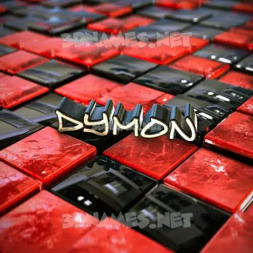 dymon in Red Checkered style - 3D name wallpaper dymon in Red Checkered style - 3D name wallpaper