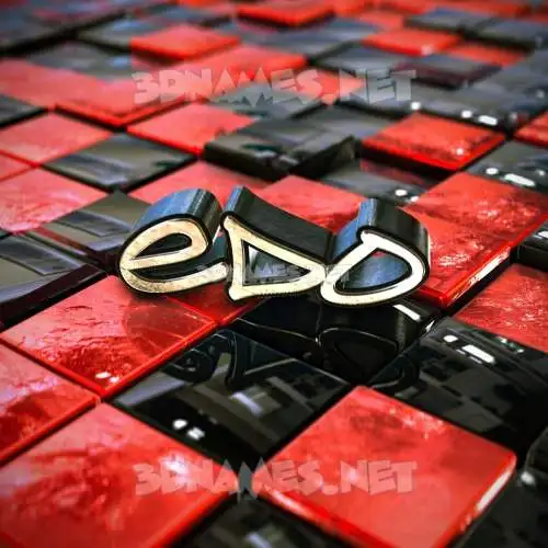 edo in Red Checkered style - 3D name wallpaper edo in Red Checkered style - 3D name wallpaper