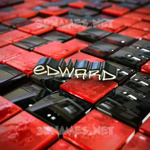 edward in Red Checkered style - 3D name wallpaper edward in Red Checkered style - 3D name wallpaper
