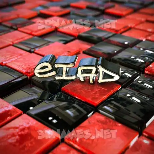 eiad in Red Checkered style - 3D name wallpaper eiad in Red Checkered style - 3D name wallpaper