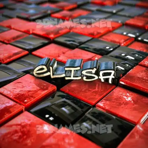 elisa in Red Checkered style - 3D name wallpaper elisa in Red Checkered style - 3D name wallpaper