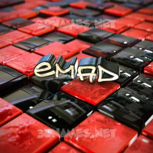 emad in Red Checkered style - 3D name wallpaper emad in Red Checkered style - 3D name wallpaper