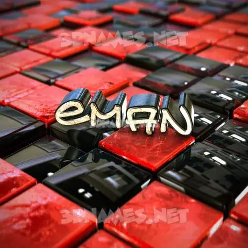 eman in Red Checkered style - 3D name wallpaper eman in Red Checkered style - 3D name wallpaper