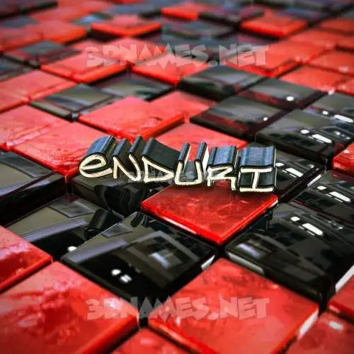 enduri in Red Checkered style - 3D name wallpaper enduri in Red Checkered style - 3D name wallpaper