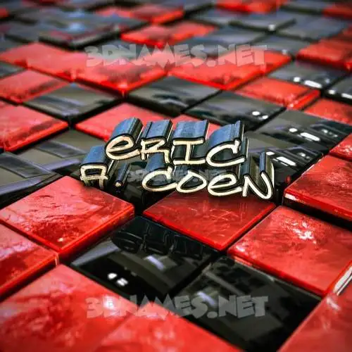 eric a. coen in Red Checkered style - 3D name wallpaper eric a. coen in Red Checkered style - 3D name wallpaper