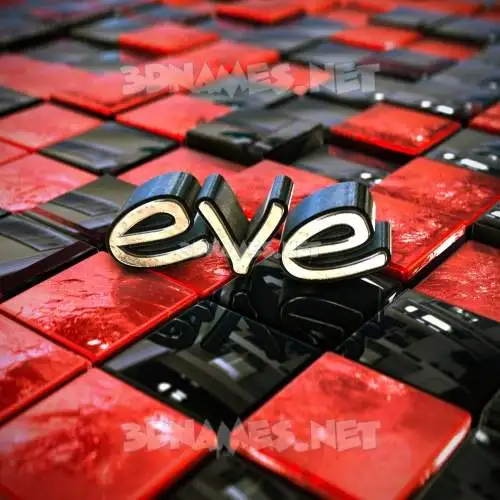 eve in Red Checkered style - 3D name wallpaper eve in Red Checkered style - 3D name wallpaper