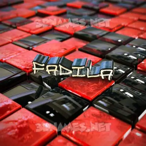 fadila in Red Checkered style - 3D name wallpaper fadila in Red Checkered style - 3D name wallpaper