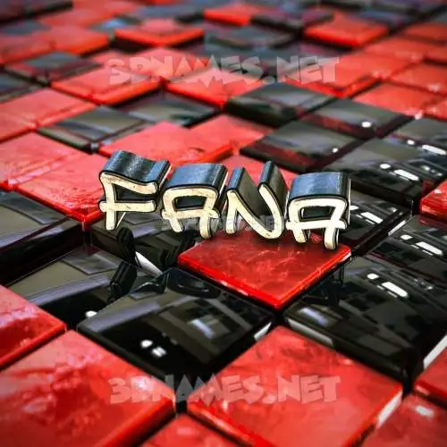 fana in Red Checkered style - 3D name wallpaper fana in Red Checkered style - 3D name wallpaper