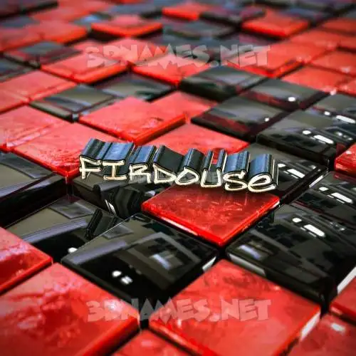 firdouse in Red Checkered style - 3D name wallpaper firdouse in Red Checkered style - 3D name wallpaper