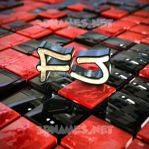 fj in Red Checkered style - 3D name wallpaper fj in Red Checkered style - 3D name wallpaper