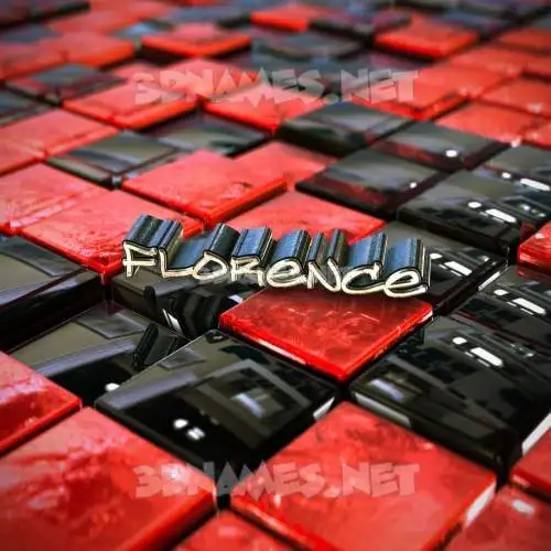 florence in Red Checkered style - 3D name wallpaper florence in Red Checkered style - 3D name wallpaper