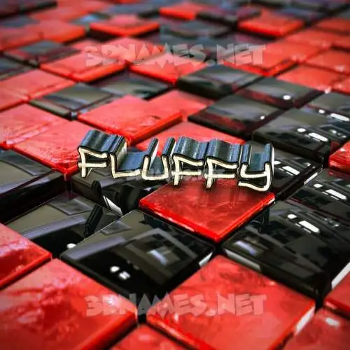 fluffy in Red Checkered style - 3D name wallpaper fluffy in Red Checkered style - 3D name wallpaper