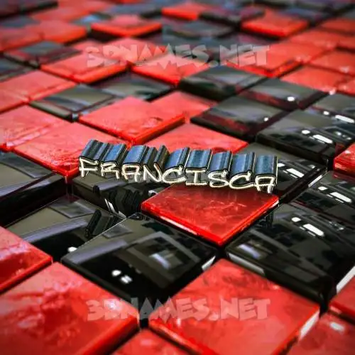 francisca in Red Checkered style - 3D name wallpaper francisca in Red Checkered style - 3D name wallpaper