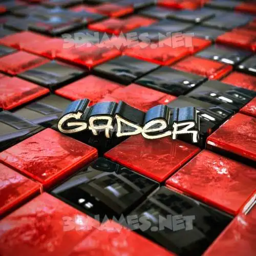 gader in Red Checkered style - 3D name wallpaper gader in Red Checkered style - 3D name wallpaper