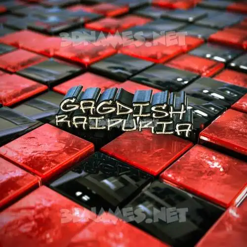 gagdish raipuria in Red Checkered style - 3D name wallpaper gagdish raipuria in Red Checkered style - 3D name wallpaper
