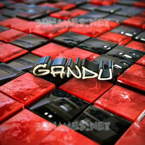 gandu in Red Checkered style - 3D name wallpaper gandu in Red Checkered style - 3D name wallpaper