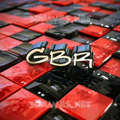gbr in Red Checkered style - 3D name wallpaper gbr in Red Checkered style - 3D name wallpaper