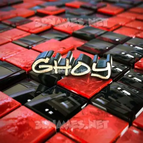 ghoy in Red Checkered style - 3D name wallpaper ghoy in Red Checkered style - 3D name wallpaper