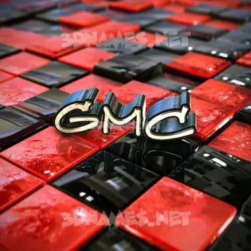 gmc in Red Checkered style - 3D name wallpaper gmc in Red Checkered style - 3D name wallpaper