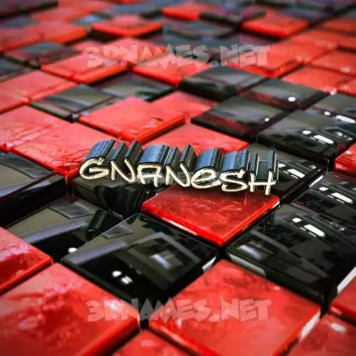 gnanesh in Red Checkered style - 3D name wallpaper gnanesh in Red Checkered style - 3D name wallpaper