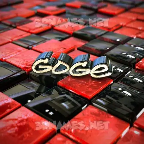 goge in Red Checkered style - 3D name wallpaper