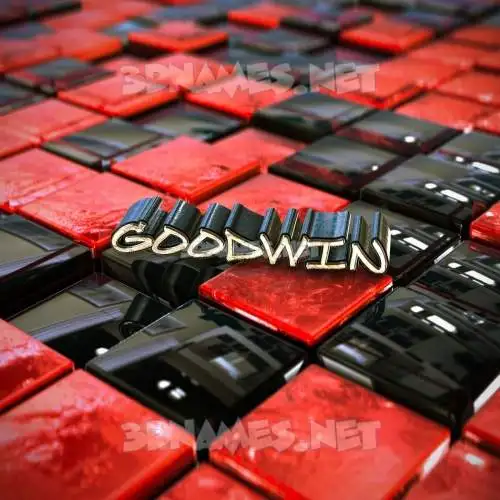goodwin in Red Checkered style - 3D name wallpaper goodwin in Red Checkered style - 3D name wallpaper