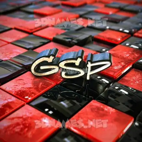 gsp in Red Checkered style - 3D name wallpaper gsp in Red Checkered style - 3D name wallpaper