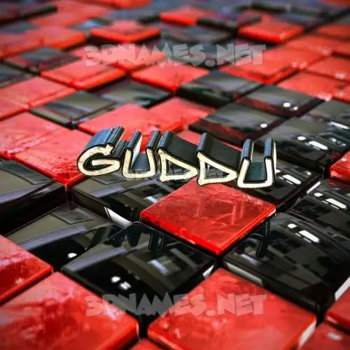 guddu in Red Checkered style - 3D name wallpaper guddu in Red Checkered style - 3D name wallpaper