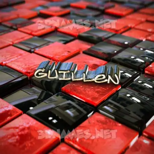 guillen in Red Checkered style - 3D name wallpaper guillen in Red Checkered style - 3D name wallpaper