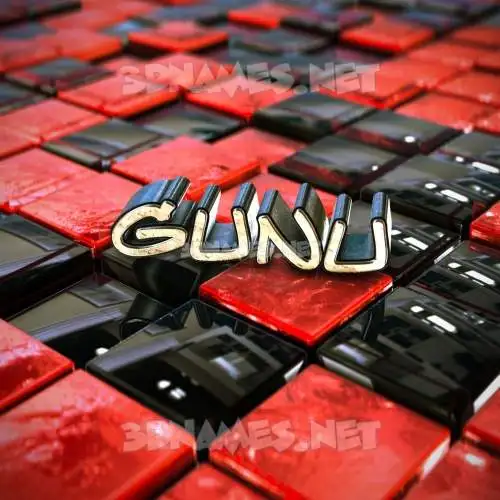 gunu in Red Checkered style - 3D name wallpaper gunu in Red Checkered style - 3D name wallpaper