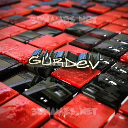 gurdev in Red Checkered style - 3D name wallpaper gurdev in Red Checkered style - 3D name wallpaper