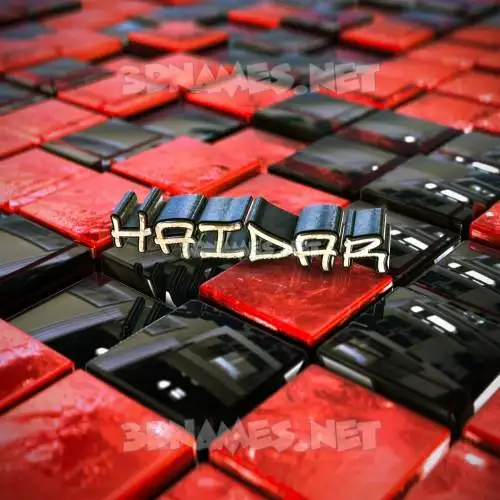 haidar in Red Checkered style - 3D name wallpaper haidar in Red Checkered style - 3D name wallpaper