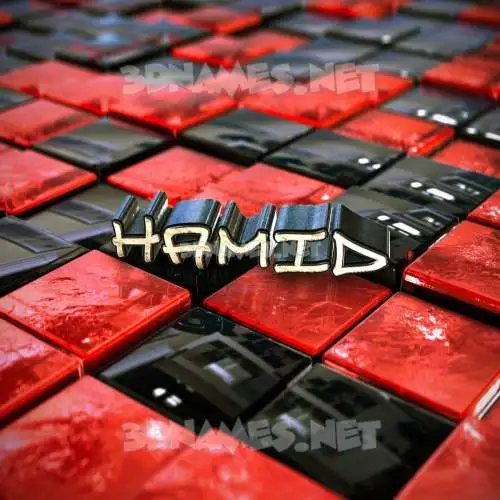 hamid in Red Checkered style - 3D name wallpaper hamid in Red Checkered style - 3D name wallpaper