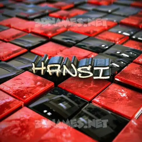 hansi in Red Checkered style - 3D name wallpaper hansi in Red Checkered style - 3D name wallpaper