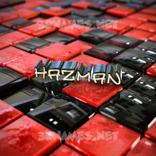 hazman in Red Checkered style - 3D name wallpaper hazman in Red Checkered style - 3D name wallpaper