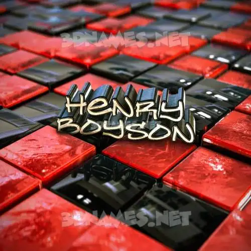 henry boyson in Red Checkered style - 3D name wallpaper henry boyson in Red Checkered style - 3D name wallpaper