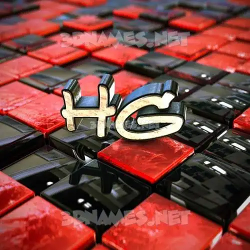 hg in Red Checkered style - 3D name wallpaper hg in Red Checkered style - 3D name wallpaper