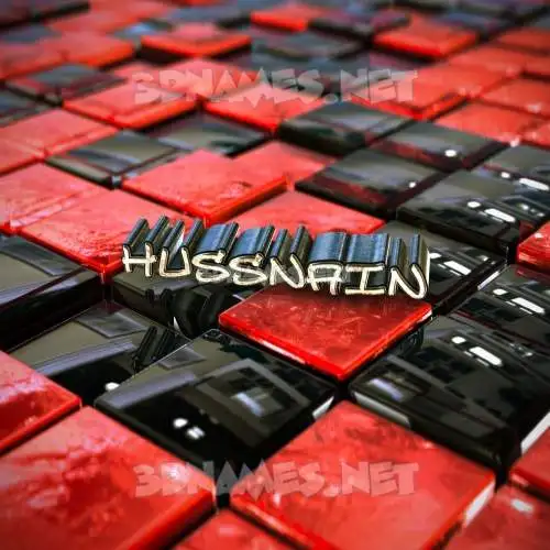 hussnain in Red Checkered style - 3D name wallpaper hussnain in Red Checkered style - 3D name wallpaper