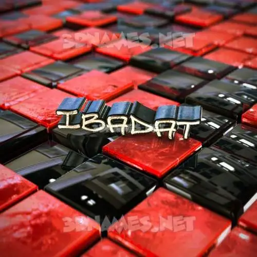 ibadat in Red Checkered style - 3D name wallpaper ibadat in Red Checkered style - 3D name wallpaper