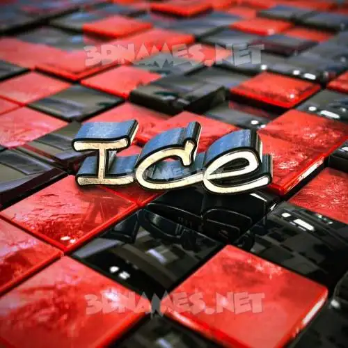 ice in Red Checkered style - 3D name wallpaper ice in Red Checkered style - 3D name wallpaper