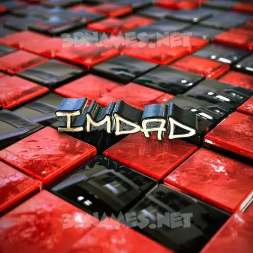 imdad in Red Checkered style - 3D name wallpaper imdad in Red Checkered style - 3D name wallpaper