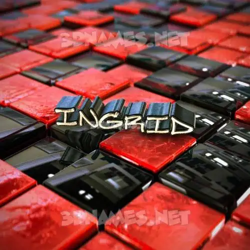 ingrid in Red Checkered style - 3D name wallpaper ingrid in Red Checkered style - 3D name wallpaper