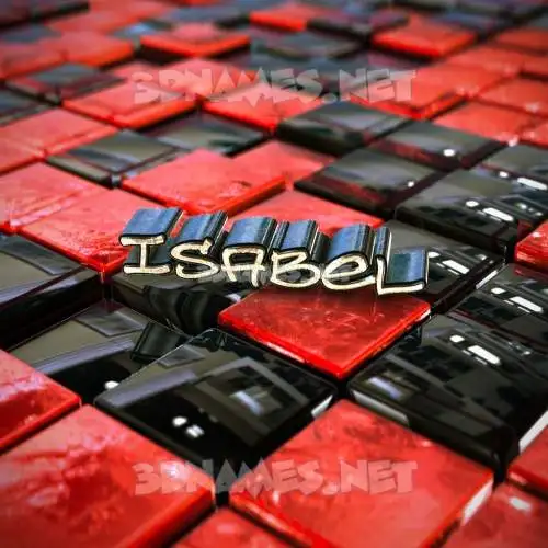 isabel in Red Checkered style - 3D name wallpaper isabel in Red Checkered style - 3D name wallpaper