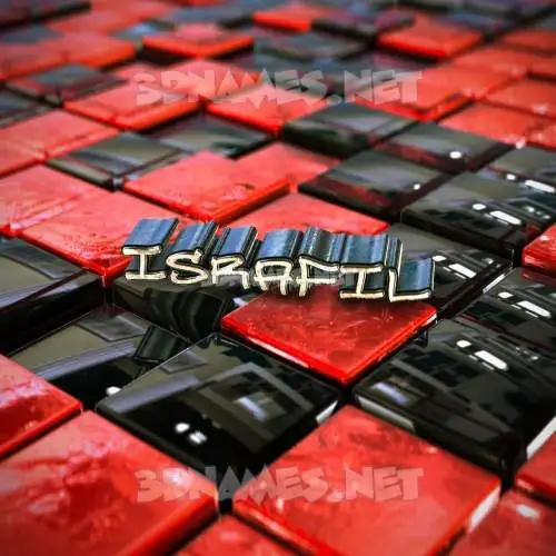 israfil in Red Checkered style - 3D name wallpaper israfil in Red Checkered style - 3D name wallpaper