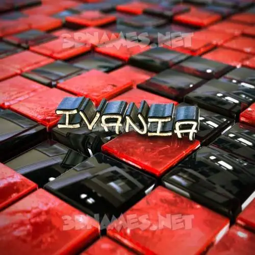 ivania in Red Checkered style - 3D name wallpaper ivania in Red Checkered style - 3D name wallpaper