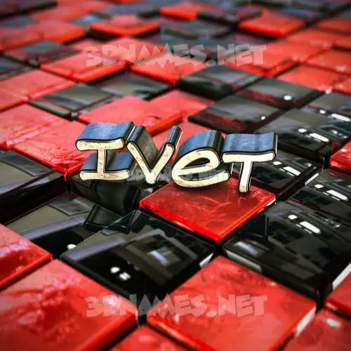 ivet in Red Checkered style - 3D name wallpaper ivet in Red Checkered style - 3D name wallpaper