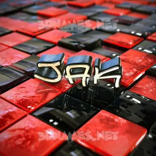 jak in Red Checkered style - 3D name wallpaper jak in Red Checkered style - 3D name wallpaper