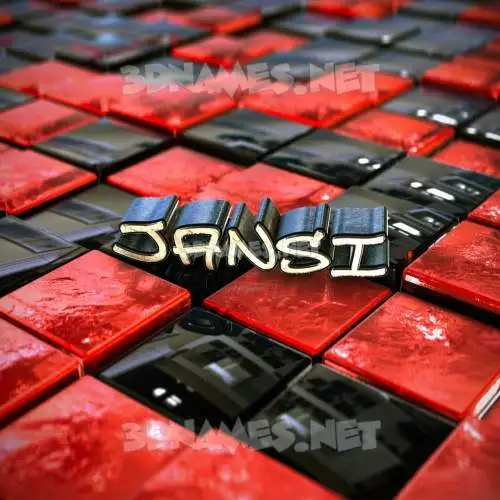 jansi in Red Checkered style - 3D name wallpaper jansi in Red Checkered style - 3D name wallpaper