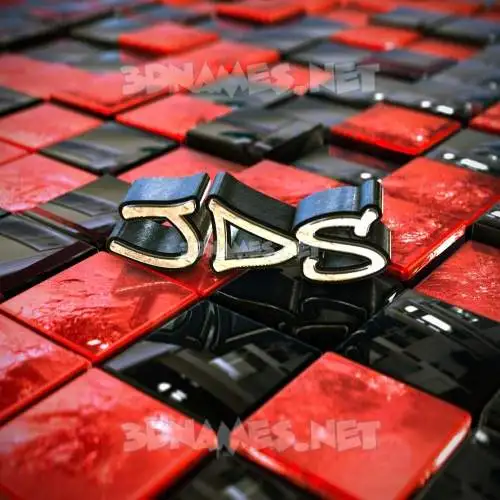 jds in Red Checkered style - 3D name wallpaper jds in Red Checkered style - 3D name wallpaper